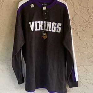 NFL Team Apparel Men’s Size XL Minnesota Vikings L/S Pullover  Shirt  NEW